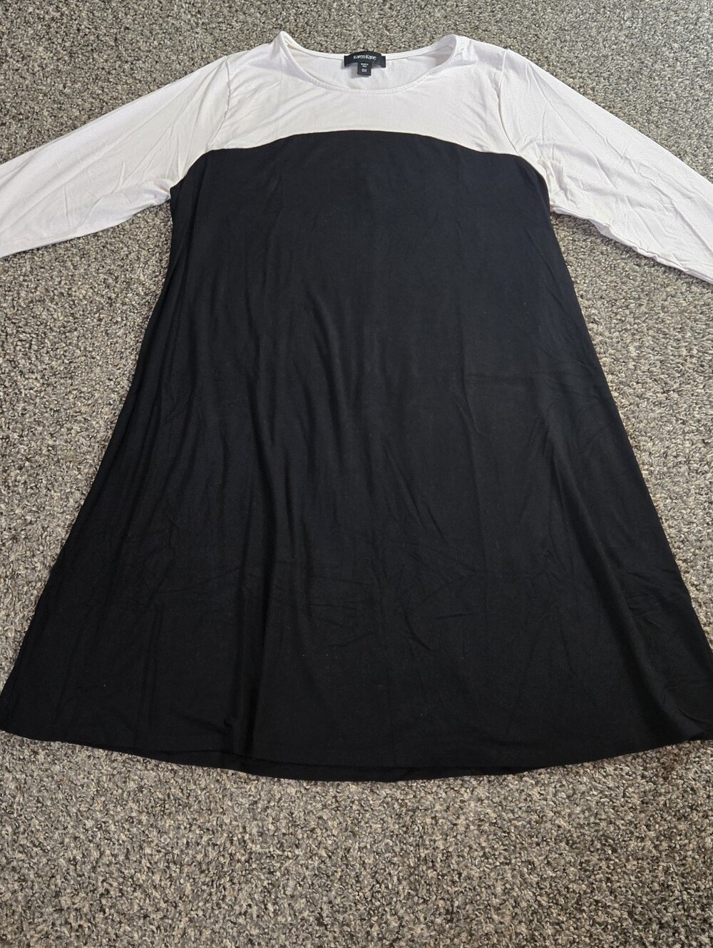 *SALE* Karen Kane Long Sleeved Black & White Dress Womens Plus Size 0X